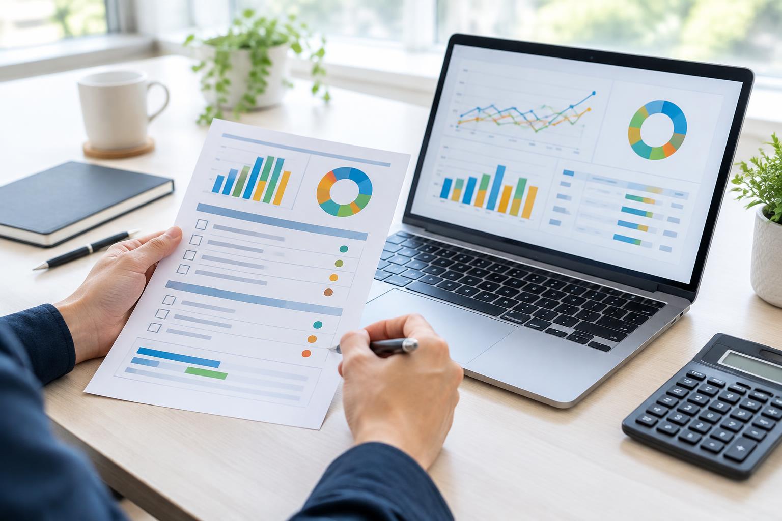 Revisión de gráficos y datos para una auditoría SEO